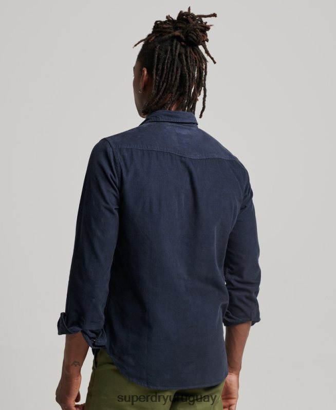 uy Superdry hombres camisa vaquera de pana vintage Armada DT2N8Z128 ropa
