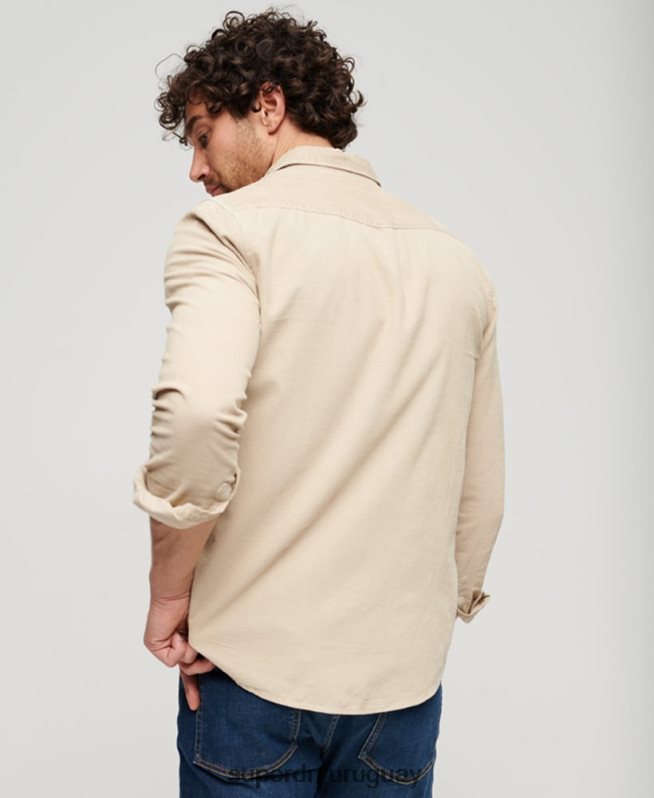uy Superdry hombres camisa vaquera de pana vintage marrón DT2N8Z82 ropa