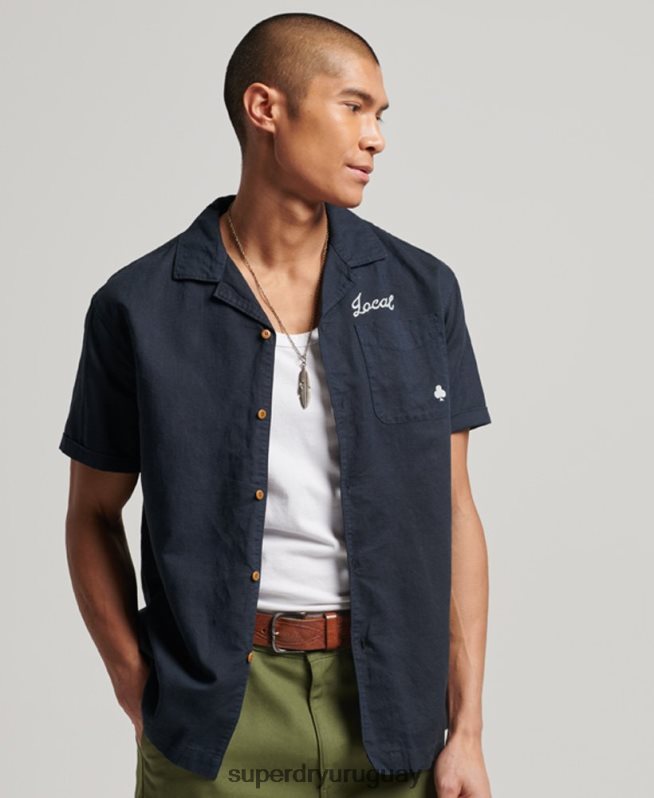 uy Superdry hombres playera manga corta resort Armada DT2N8Z135 ropa