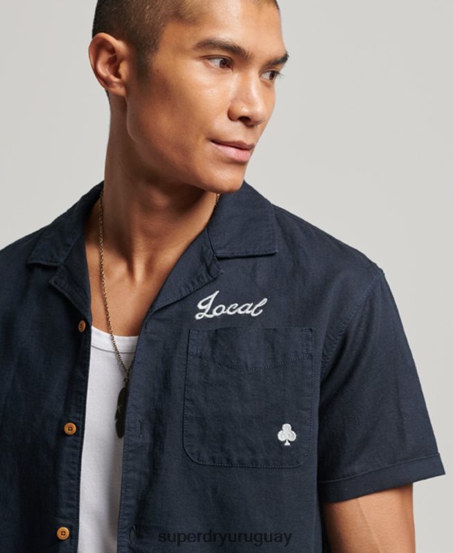 uy Superdry hombres playera manga corta resort Armada DT2N8Z135 ropa