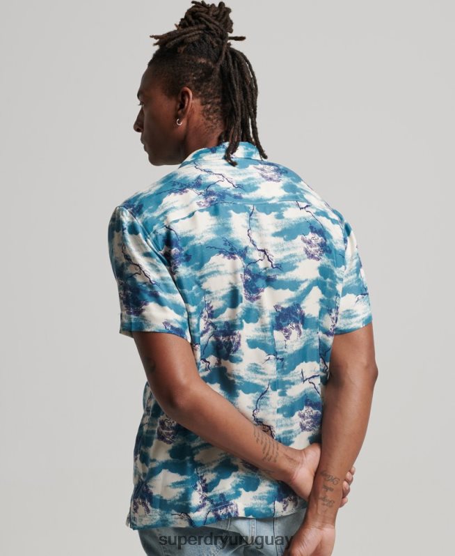 uy Superdry hombres reverenciar camisa de manga corta Armada DT2N8Z184 ropa