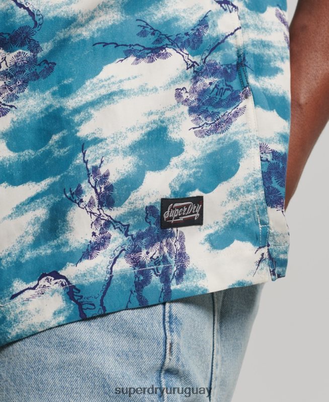 uy Superdry hombres reverenciar camisa de manga corta Armada DT2N8Z184 ropa