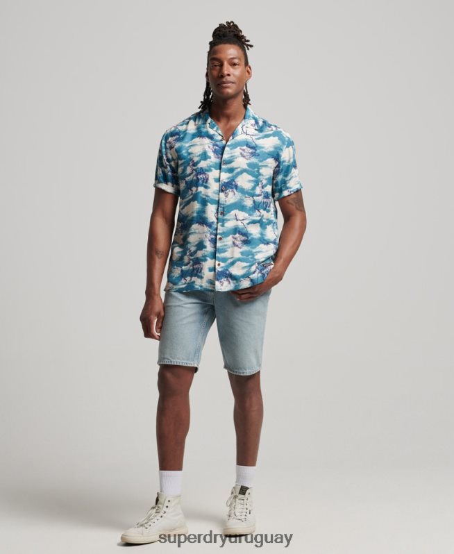 uy Superdry hombres reverenciar camisa de manga corta Armada DT2N8Z184 ropa