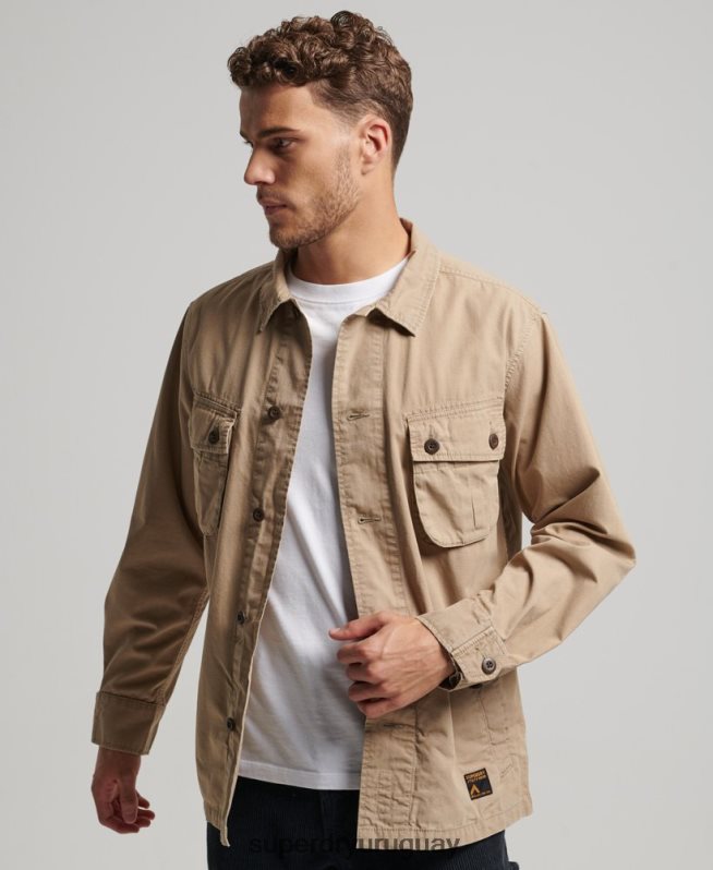 uy Superdry hombres sobrecamisa de combate vintage broncearse DT2N8Z199 ropa