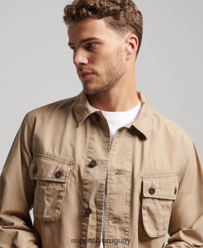 uy Superdry hombres sobrecamisa de combate vintage broncearse DT2N8Z199 ropa