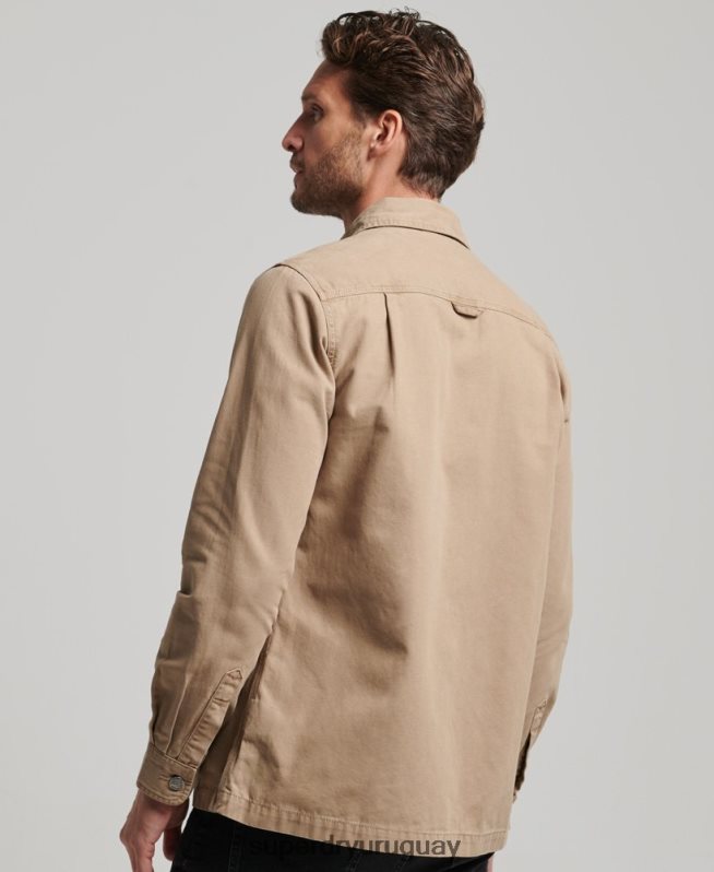 uy Superdry hombres sobrecamisa de lona broncearse DT2N8Z140 ropa