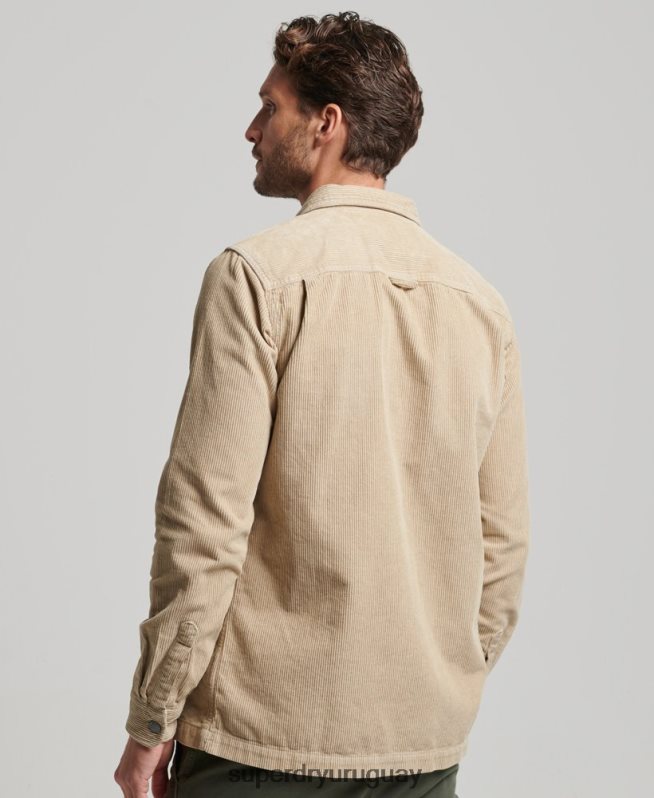 uy Superdry hombres sobrecamisa de pana vintage marrón DT2N8Z210 ropa