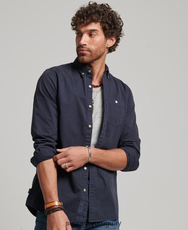 uy Superdry hombres tienda comercial - camisa de manga larga Armada DT2N8Z148 ropa