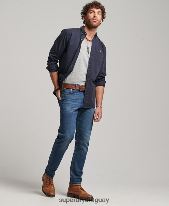 uy Superdry hombres tienda comercial - camisa de manga larga Armada DT2N8Z148 ropa