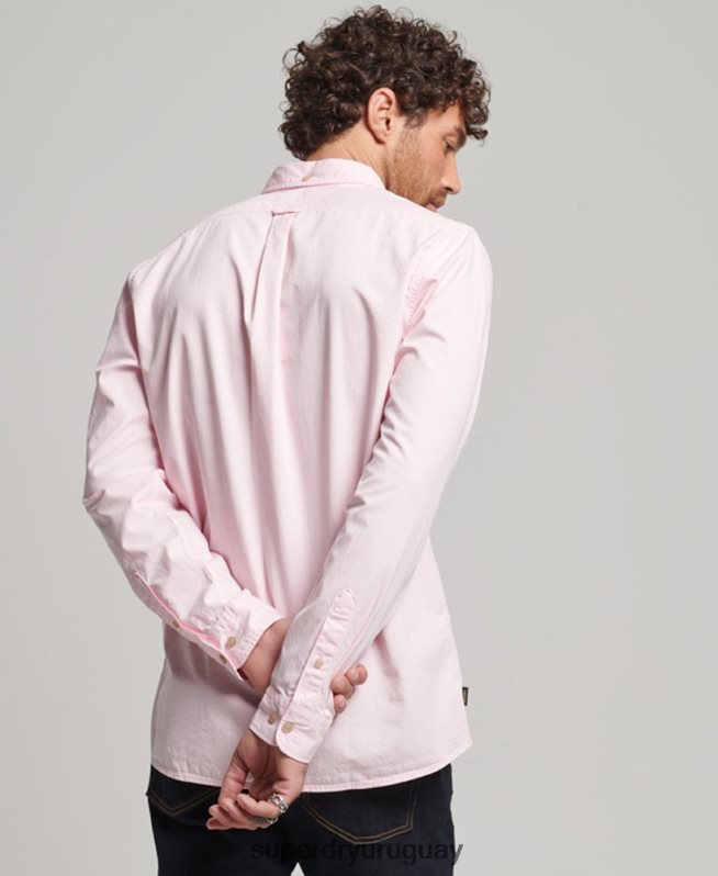 uy Superdry hombres tienda comercial - camisa de manga larga rosa DT2N8Z138 ropa