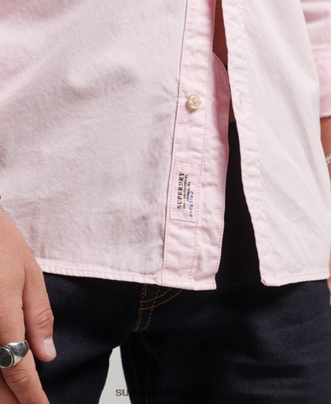 uy Superdry hombres tienda comercial - camisa de manga larga rosa DT2N8Z138 ropa