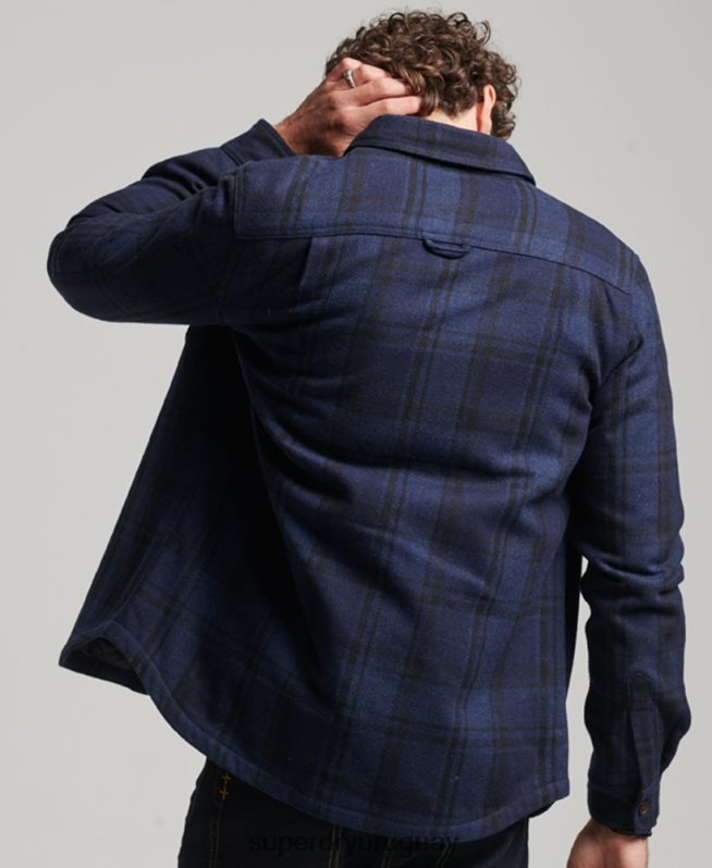 uy Superdry hombres tienda comercial - sobrecamisa acolchada Armada DT2N8Z177 ropa