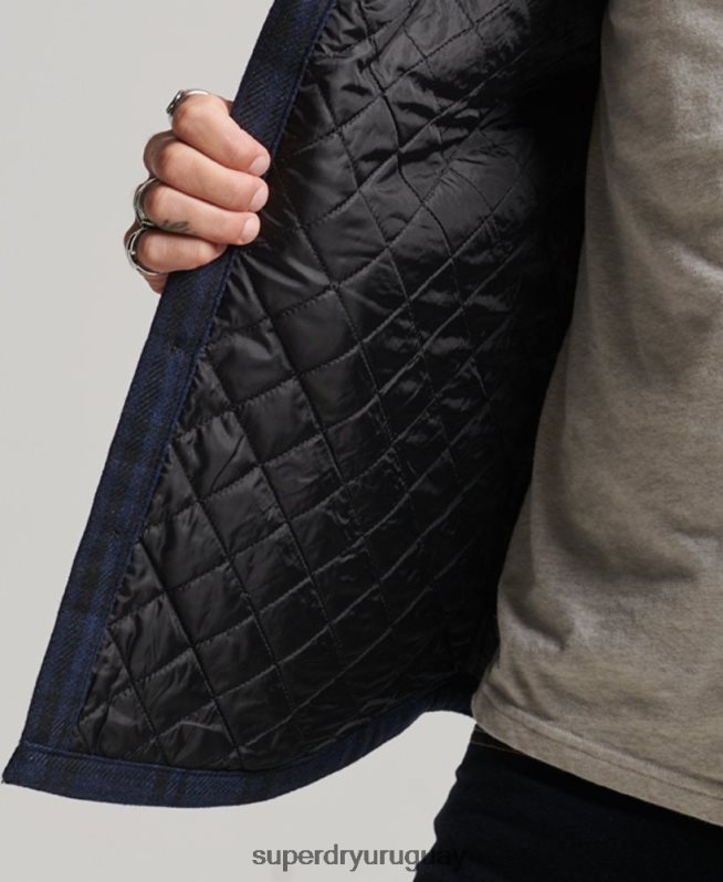uy Superdry hombres tienda comercial - sobrecamisa acolchada Armada DT2N8Z177 ropa