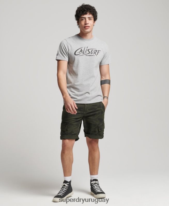 uy Superdry hombres camiseta cali vintage gris DT2N8Z4909 ropa