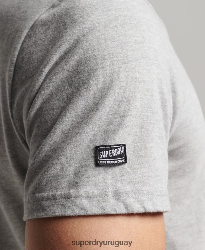 uy Superdry hombres camiseta cali vintage gris DT2N8Z4909 ropa