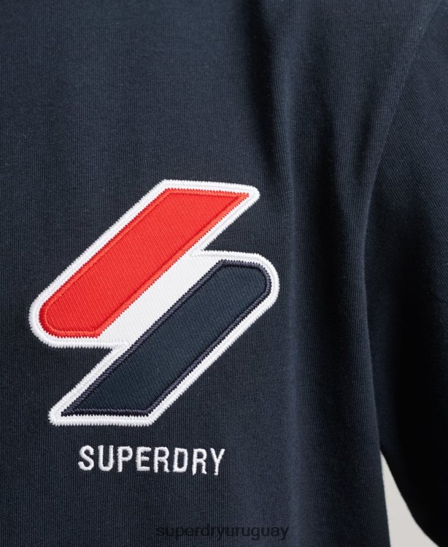 uy Superdry hombres camiseta clásica con apliques Armada DT2N8Z4926 ropa