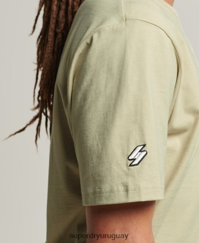 uy Superdry hombres camiseta con micro logo beige DT2N8Z4835 ropa