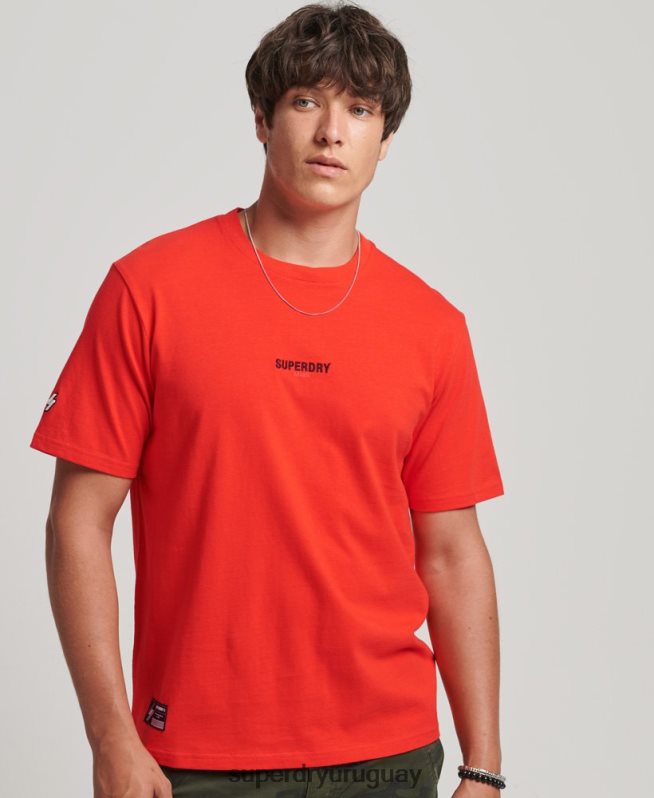 uy Superdry hombres camiseta con micro logo rojo DT2N8Z4799 ropa
