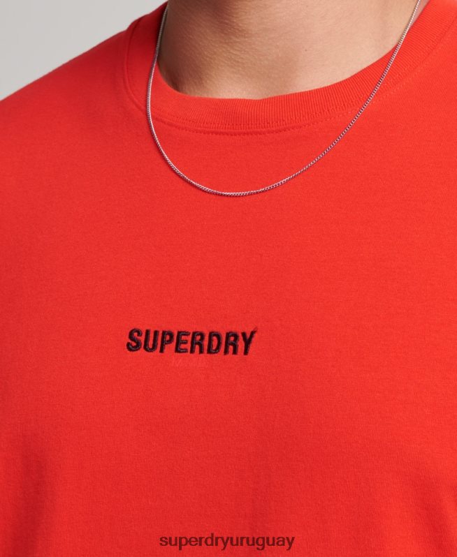uy Superdry hombres camiseta con micro logo rojo DT2N8Z4799 ropa
