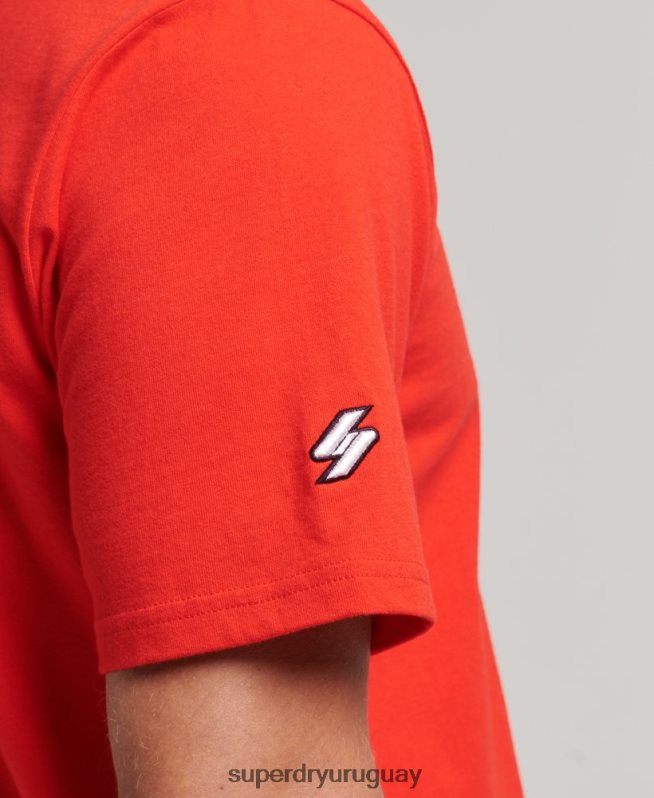 uy Superdry hombres camiseta con micro logo rojo DT2N8Z4799 ropa