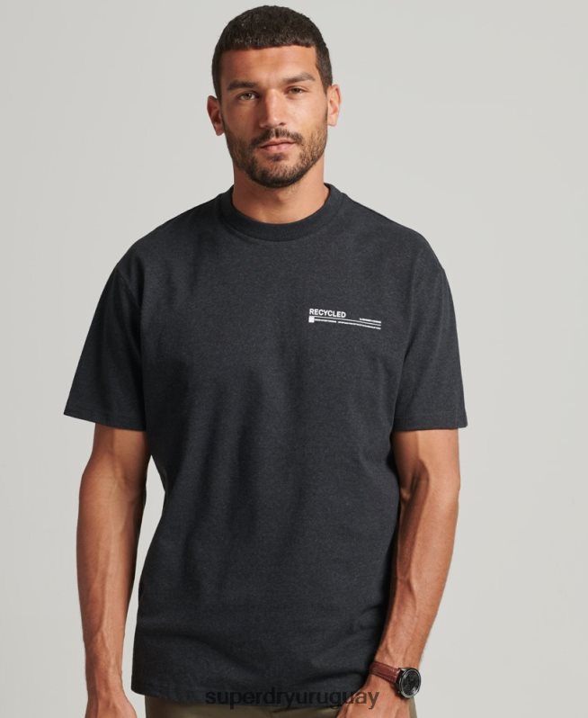 uy Superdry hombres camiseta con microtop reciclada negro DT2N8Z4942 ropa