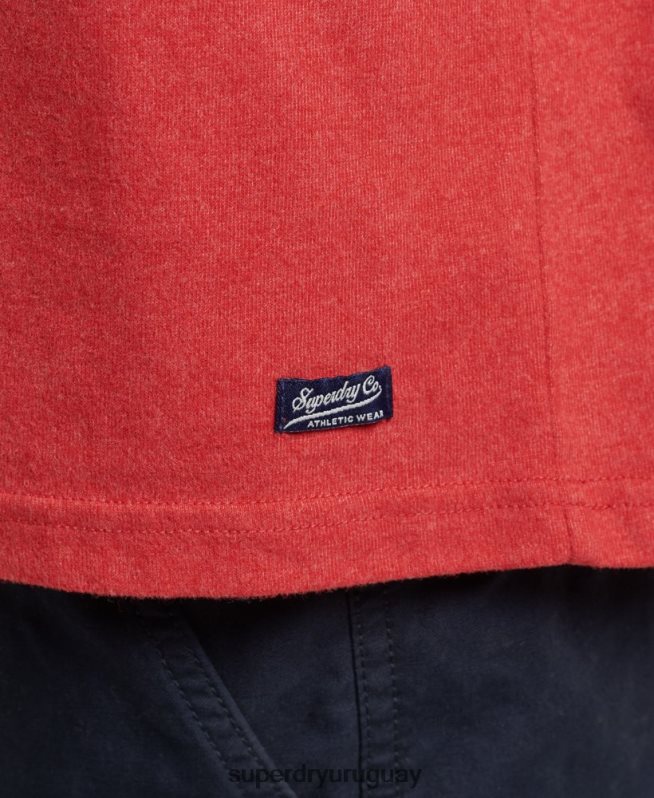 uy Superdry hombres camiseta con texto de ciudad atlética rojo DT2N8Z4894 ropa