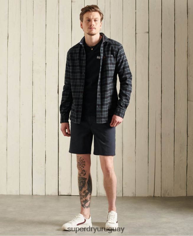 uy Superdry hombres camiseta de algodón orgánico con bordado vintage Armada DT2N8Z6500 ropa