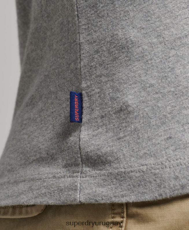 uy Superdry hombres camiseta de béisbol con logo esencial de algodón orgánico Armada DT2N8Z4868 ropa