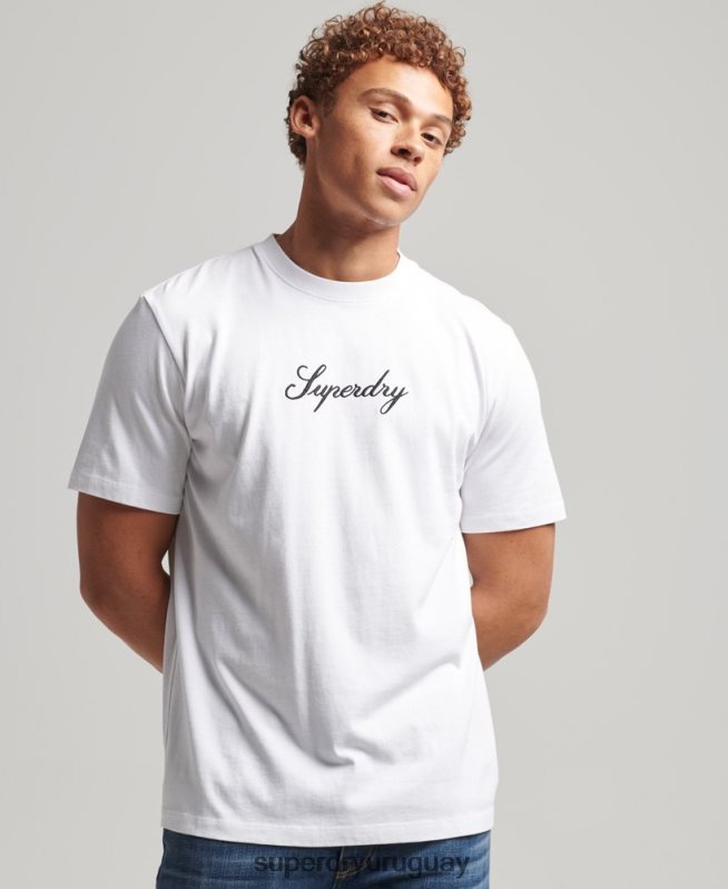 uy Superdry hombres camiseta de herencia blanco DT2N8Z4822 ropa