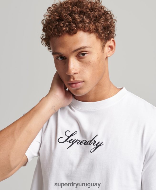 uy Superdry hombres camiseta de herencia blanco DT2N8Z4822 ropa