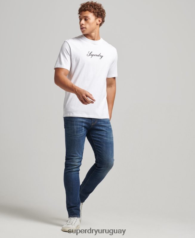 uy Superdry hombres camiseta de herencia blanco DT2N8Z4822 ropa