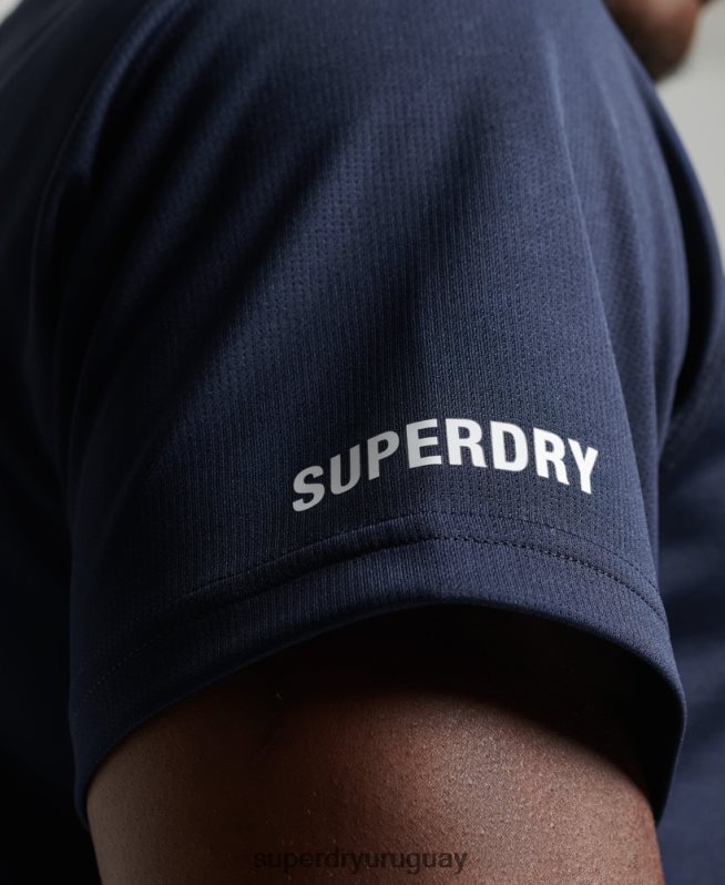 uy Superdry hombres camiseta de manga corta tren activo Armada DT2N8Z1416 ropa