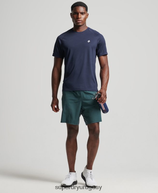 uy Superdry hombres camiseta de manga corta tren activo Armada DT2N8Z1416 ropa