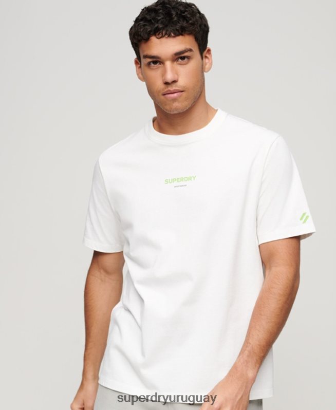uy Superdry hombres camiseta de ropa deportiva blanco DT2N8Z79 ropa