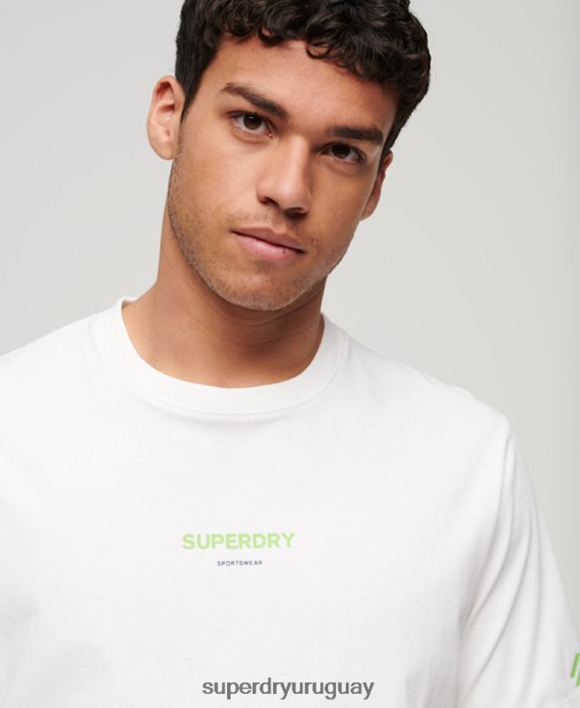 uy Superdry hombres camiseta de ropa deportiva blanco DT2N8Z79 ropa