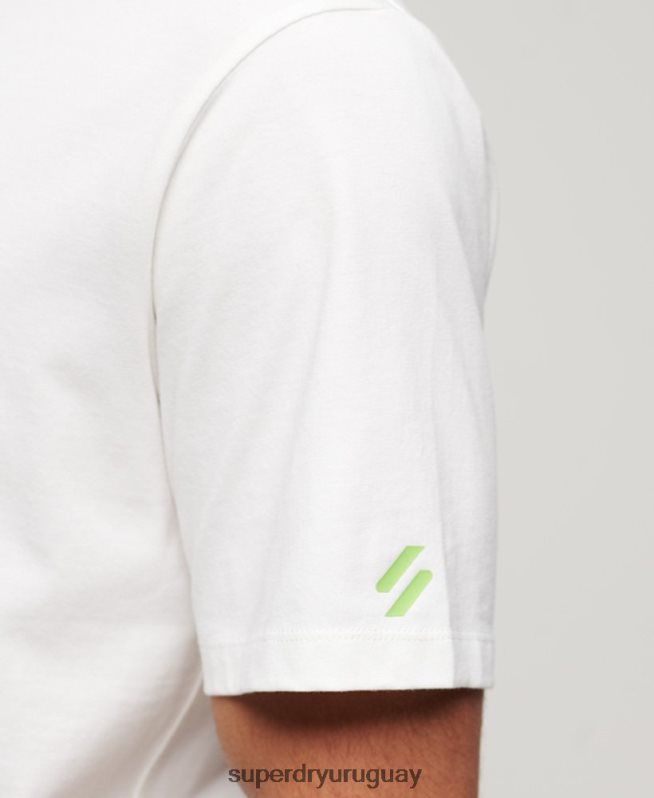 uy Superdry hombres camiseta de ropa deportiva blanco DT2N8Z79 ropa