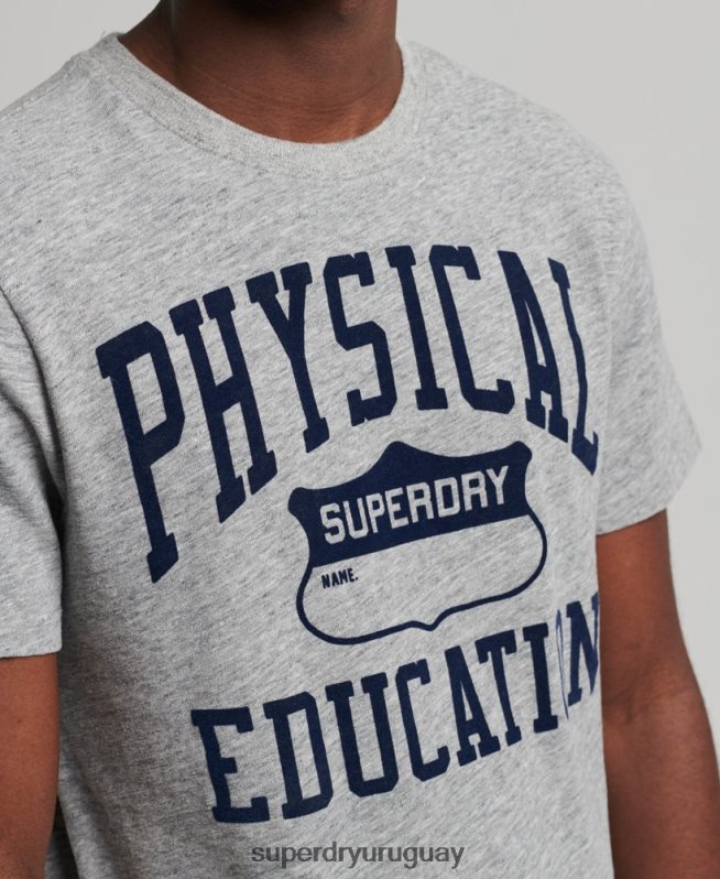 uy Superdry hombres camiseta deportiva vintage gris DT2N8Z4958 ropa