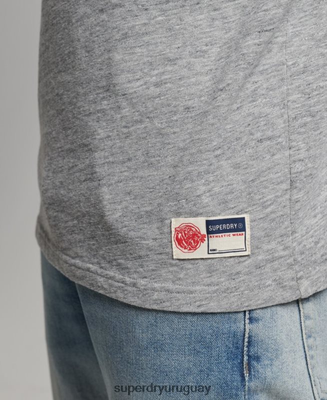 uy Superdry hombres camiseta deportiva vintage gris DT2N8Z4958 ropa