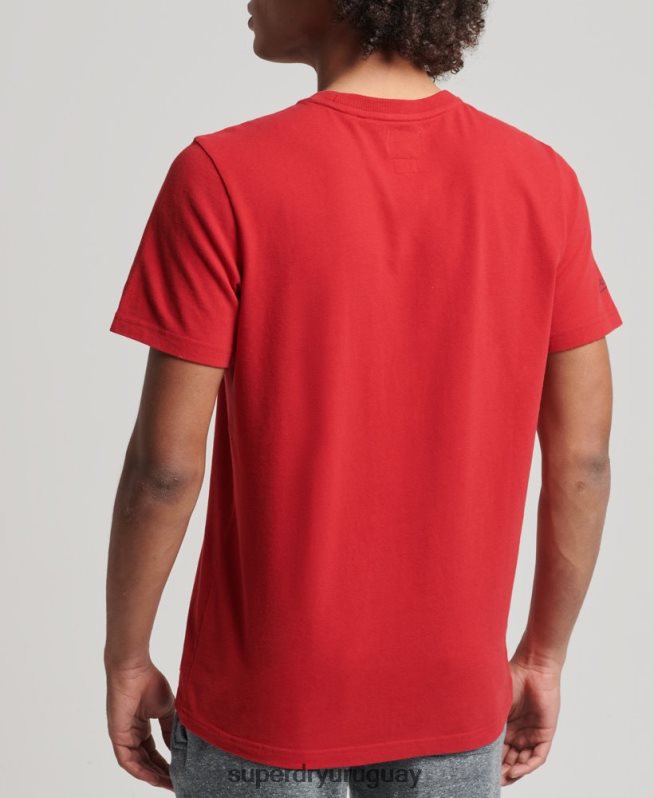 uy Superdry hombres camiseta deportiva vintage rojo DT2N8Z4928 ropa