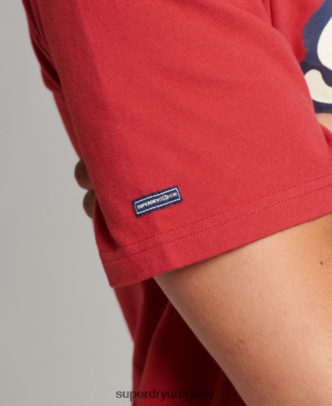 uy Superdry hombres camiseta gráfica cooper retro años 70 rojo DT2N8Z4878 ropa