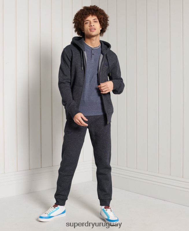 uy Superdry hombres camiseta henley de manga corta de algodón orgánico Armada DT2N8Z6491 ropa