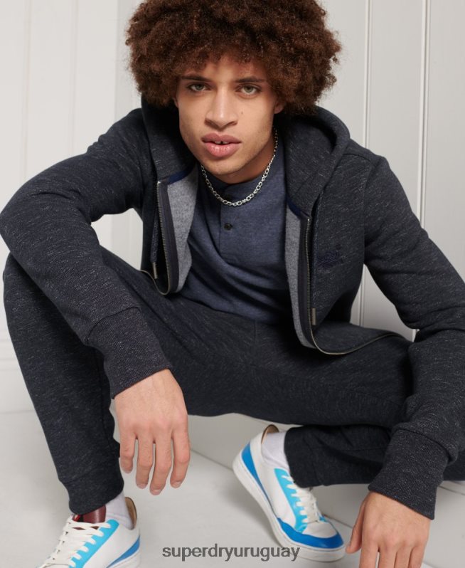 uy Superdry hombres camiseta henley de manga corta de algodón orgánico Armada DT2N8Z6491 ropa