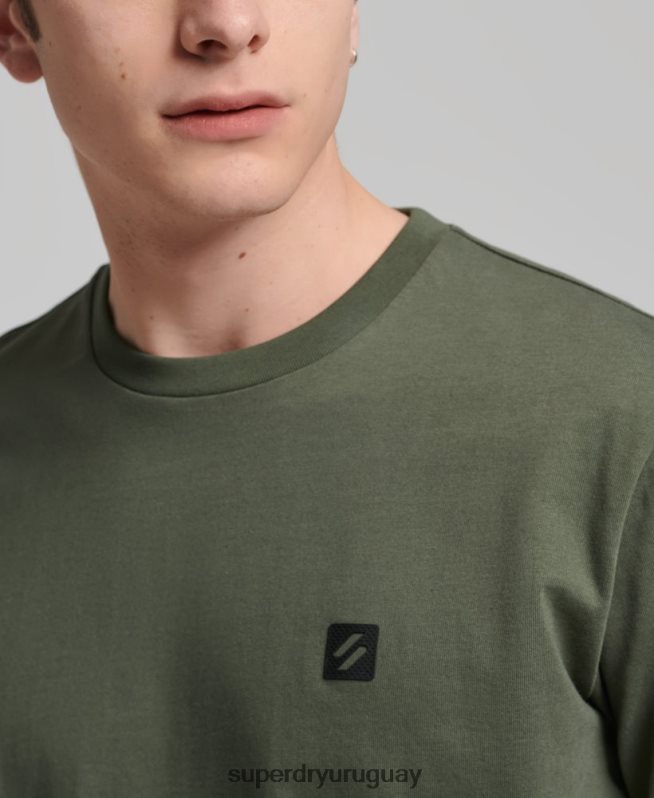 uy Superdry hombres camiseta holgada de tecnología caqui DT2N8Z4881 ropa