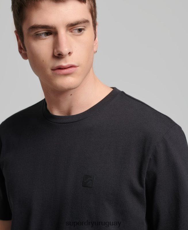 uy Superdry hombres camiseta holgada de tecnología negro DT2N8Z4832 ropa