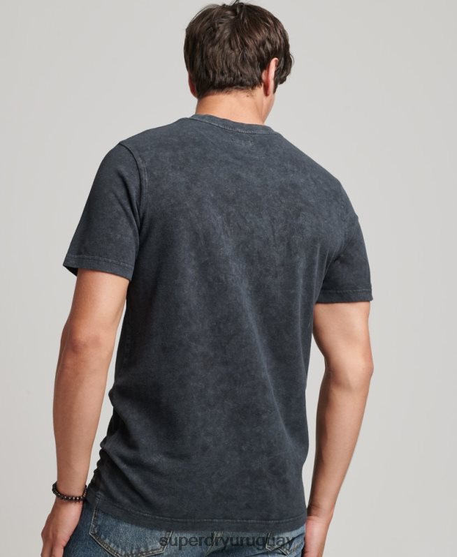uy Superdry hombres camiseta independiente negro DT2N8Z4867 ropa