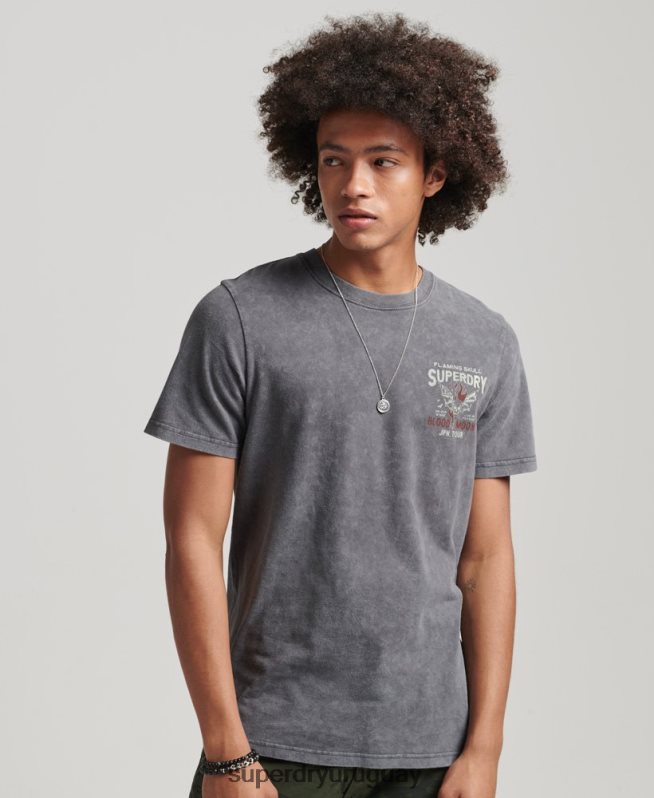 uy Superdry hombres camiseta independiente negro DT2N8Z4925 ropa