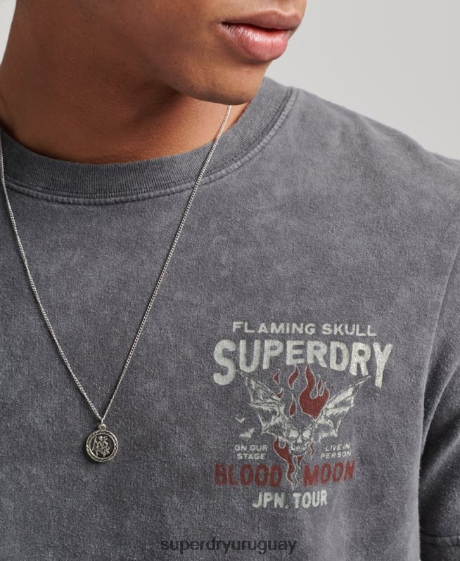 uy Superdry hombres camiseta independiente negro DT2N8Z4925 ropa