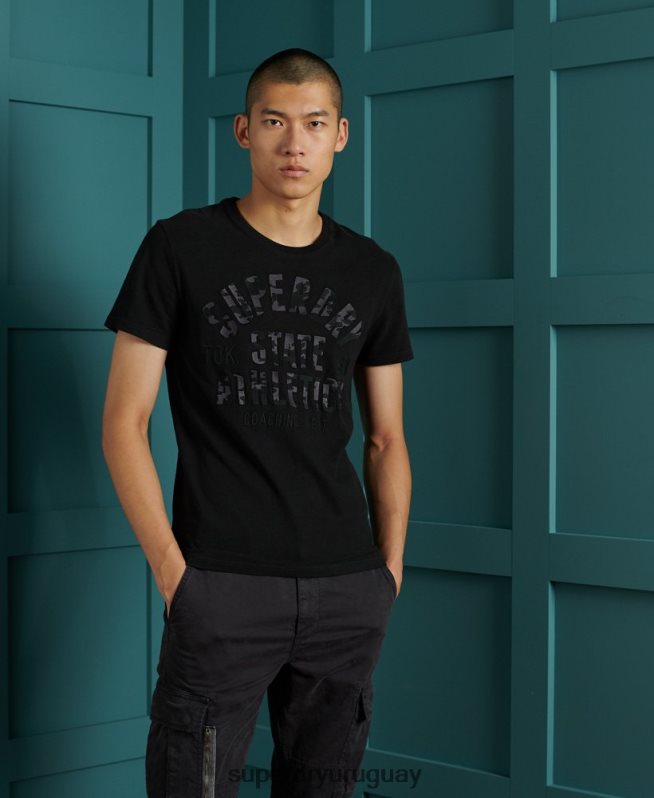 uy Superdry hombres camiseta negra negro DT2N8Z4964 ropa