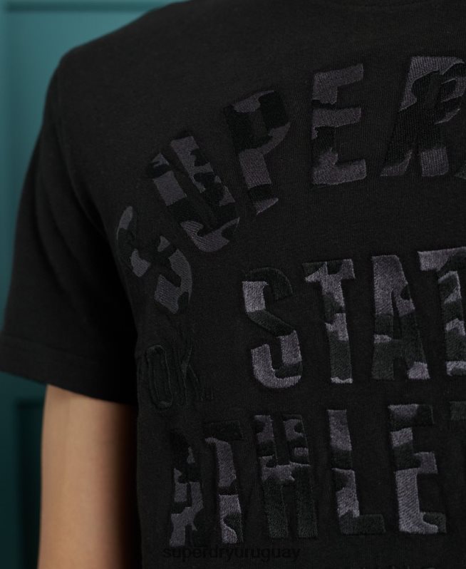 uy Superdry hombres camiseta negra negro DT2N8Z4964 ropa