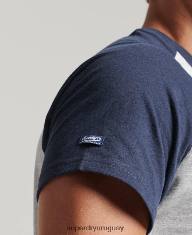 uy Superdry hombres camiseta universitaria con guión Armada DT2N8Z4954 ropa